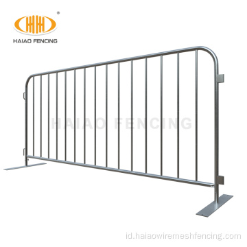 Flat Feet Galvanized Crowd Control Barrier